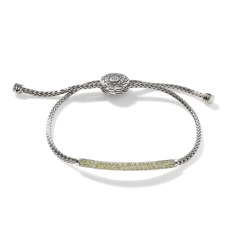 John Hardy Classic Chain Natural Peridot Bolo Bracelet Sterling Silver, Medium-Large