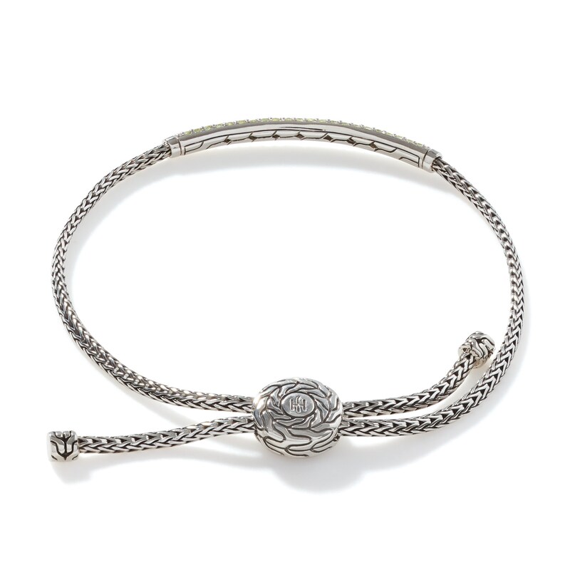 John Hardy Classic Chain Natural Peridot Bolo Bracelet Sterling Silver, Medium-Large