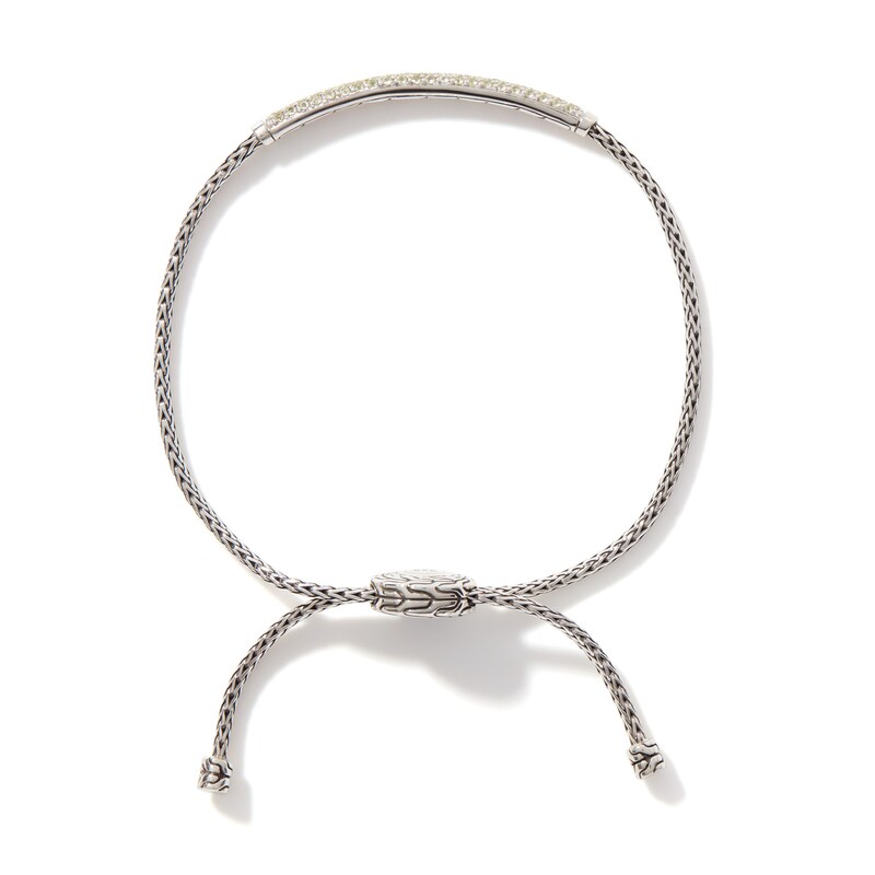 John Hardy Classic Chain Natural Peridot Bolo Bracelet Sterling Silver, Medium-Large