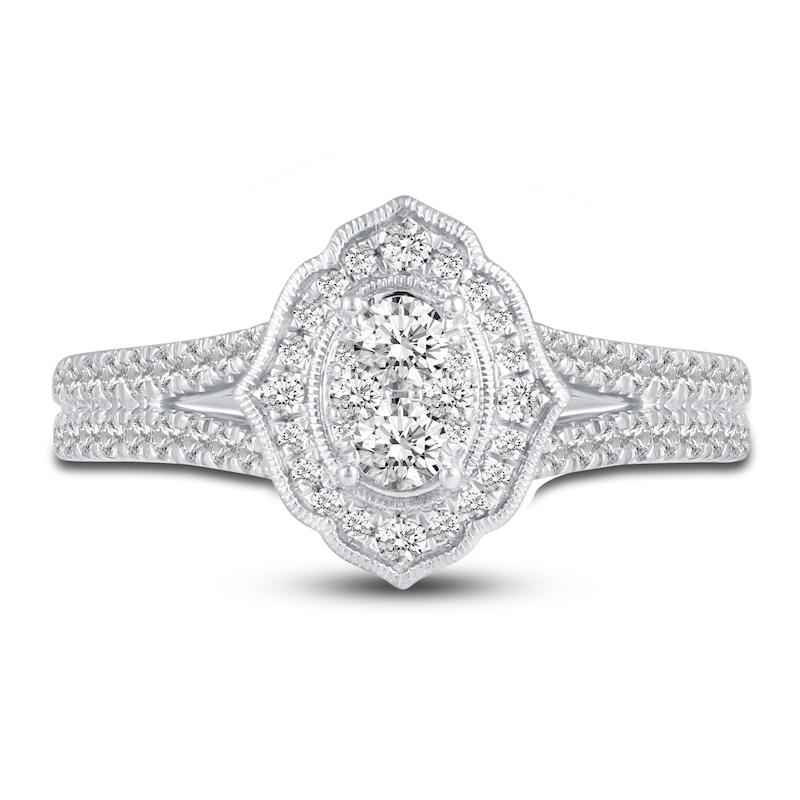 Main Image 3 of Diamond Engagement Ring 5/8 ct tw Round 14K White Gold