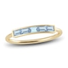 Thumbnail Image 1 of Juliette Maison Natural Aquamarine Baguette Bar Ring 10K Yellow Gold