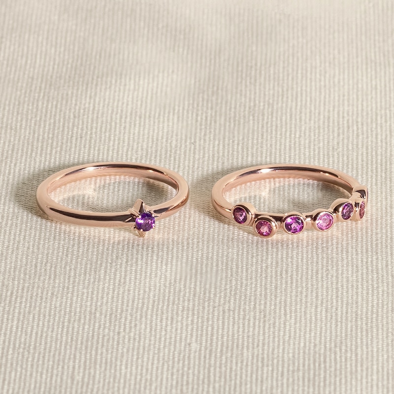 Main Image 4 of Juliette Maison Natural Ruby & Natural Peridot Ring 10K Yellow Gold