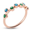 Thumbnail Image 2 of Juliette Maison Natural Blue Zircon & Natural Emerald Ring 10K Rose Gold