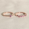 Thumbnail Image 4 of Juliette Maison Natural Blue Zircon & Natural Emerald Ring 10K Rose Gold