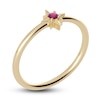 Thumbnail Image 2 of Juliette Maison Natural Rhodolite Garnet Starburst Ring 10K Yellow Gold