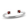 Thumbnail Image 1 of Juliette Maison Natural Garnet Cuff Ring 10K White Gold