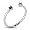 Thumbnail Image 1 of Juliette Maison Natural Garnet Cuff Ring 10K White Gold