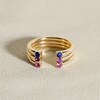 Thumbnail Image 4 of Juliette Maison Natural Garnet Cuff Ring 10K White Gold