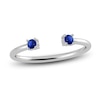 Thumbnail Image 1 of Juliette Maison Natural Blue Sapphire Cuff Ring 10K White Gold