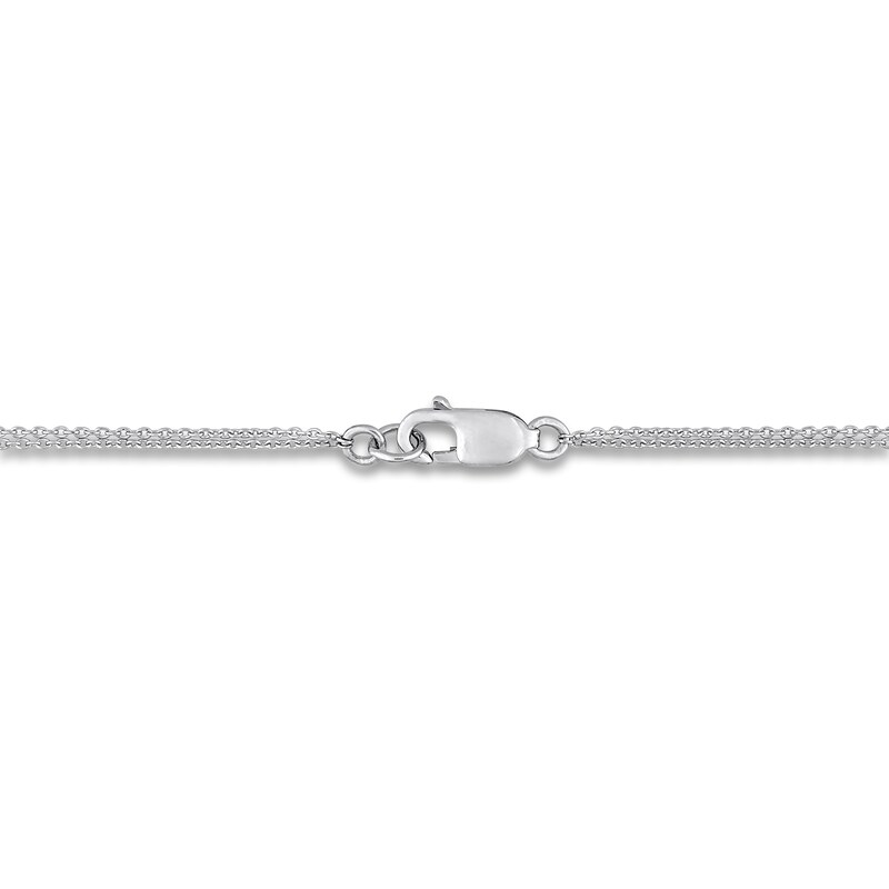 Diamond Heart Bracelet 1/10 ct tw Round 10K White Gold 7.25"