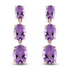 Thumbnail Image 1 of Natural Pink Quartz Dangle Earrings 10K Rose Gold