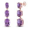 Thumbnail Image 2 of Natural Pink Quartz Dangle Earrings 10K Rose Gold