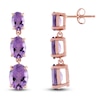 Thumbnail Image 2 of Natural Pink Quartz Dangle Earrings 10K Rose Gold