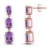 Thumbnail Image 3 of Natural Pink Quartz Dangle Earrings 10K Rose Gold
