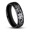 Thumbnail Image 2 of Scroll Wedding Band Black Titanium 6.5mm