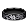 Thumbnail Image 3 of Scroll Wedding Band Black Titanium 6.5mm