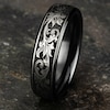 Thumbnail Image 4 of Scroll Wedding Band Black Titanium 6.5mm