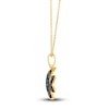 Thumbnail Image 2 of Le Vian Diamond Fish Pendant Necklace 1/4 ct tw Round Blue Enamel 14K Honey Gold 19"