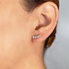 Shy Creation Diamond Climber Earrings 1/2 ct tw Round 14K White Gold SC55022685