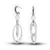 John Hardy Classic Chain Freshwater Cultured Pearl Drop Earrings Sterling Silver