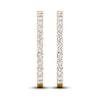 Thumbnail Image 3 of Lab-Grown Diamond Hoop Earrings 7 ct tw Round 14K Yellow Gold