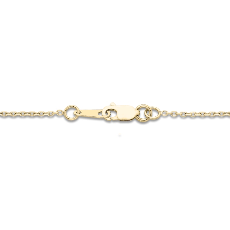 Main Image 3 of Diamond Initial G Pendant Necklace 1/10 ct tw Round 10K Yellow Gold 18"