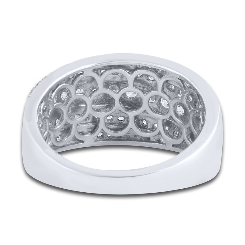 Main Image 3 of Diamond Multi-Row Anniversary Band 1 ct tw Round 14K White Gold