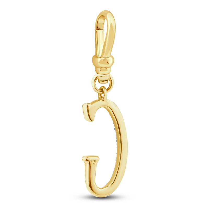 Charm'd by Lulu Frost Diamond Letter G Charm 1/18 ct tw Pavé Round 10K Yellow Gold