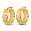 Tube Hoop Earrings 14K Yellow Gold 20mm