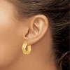 Tube Hoop Earrings 14K Yellow Gold 20mm