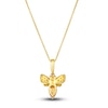 Thumbnail Image 2 of Le Vian Natural Citrine Bumblebee Necklace 1/10 ct tw Diamonds 14K Honey Gold 19"