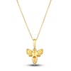 Thumbnail Image 3 of Le Vian Natural Citrine Bumblebee Necklace 1/10 ct tw Diamonds 14K Honey Gold 19"