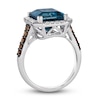 Thumbnail Image 2 of Le Vian Natural Blue Topaz Pendant Ring 5/8 ct tw Diamonds 14K Vanilla Gold