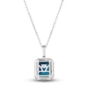 Thumbnail Image 2 of Le Vian Natural Blue Topaz Pendant Necklace 1/3 ct tw Diamonds 14K Vanilla Gold 19"