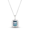 Thumbnail Image 3 of Le Vian Natural Blue Topaz Pendant Necklace 1/3 ct tw Diamonds 14K Vanilla Gold 19"