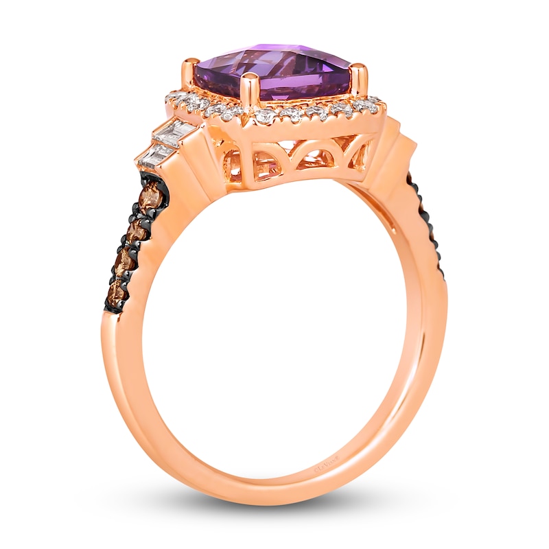 Le Vian Natural Amethyst Ring 1/2 ct tw Diamonds 14K Strawberry Gold
