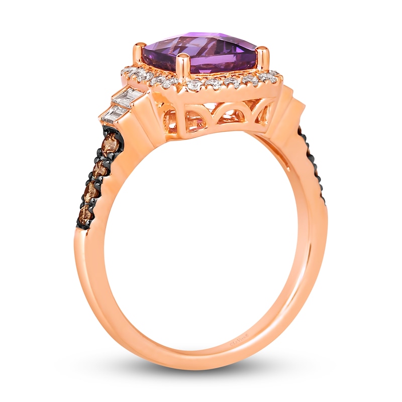 Main Image 2 of Le Vian Natural Amethyst Ring 1/2 ct tw Diamonds 14K Strawberry Gold