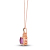 Thumbnail Image 1 of Le Vian Natural Amethyst Necklace 1/3 ct tw Diamonds 14K Strawberry Gold 19"