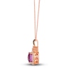 Thumbnail Image 2 of Le Vian Natural Amethyst Necklace 1/3 ct tw Diamonds 14K Strawberry Gold 19"