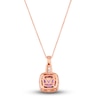 Thumbnail Image 2 of Le Vian Natural Amethyst Necklace 1/3 ct tw Diamonds 14K Strawberry Gold 19"