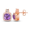 Thumbnail Image 1 of Le Vian Natural Amethyst Earrings 3/8 ct tw Diamonds 14K Strawberry Gold