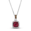 Thumbnail Image 0 of Le Vian Natural Rhodolite Garnet Pendant Necklace 1/3 ct tw Diamonds 14K Vanilla Gold