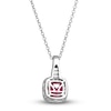 Thumbnail Image 3 of Le Vian Natural Rhodolite Garnet Pendant Necklace 1/3 ct tw Diamonds 14K Vanilla Gold