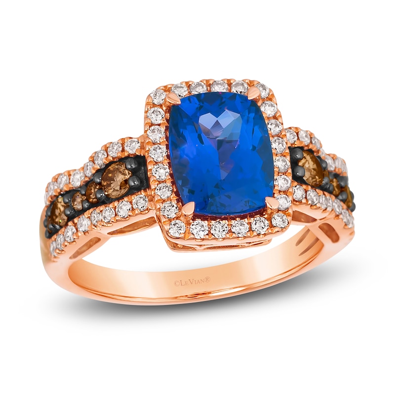 Le Vian Natural Tanzanite Ring 3/4 ct tw Diamonds 14K Strawberry Gold