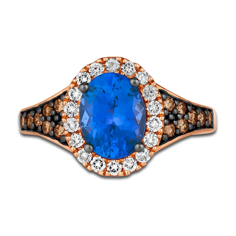 Main Image 3 of Le Vian Natural Tanzanite Ring 1/2 ct tw Diamonds 14K Strawberry Gold