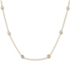 Thumbnail Image 1 of Le Vian Natural Amethyst, Natural Citrine & Natural Green Quartz Station Necklace 14K Honey Gold 17"