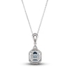 Thumbnail Image 3 of Le Vian Natural Blue Topaz Pendant Necklace 1/2 ct tw Round 14K Vanilla Gold 19"