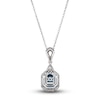 Thumbnail Image 2 of Le Vian Natural Blue Topaz Pendant Necklace 1/2 ct tw Round 14K Vanilla Gold 19"