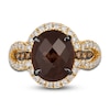 Thumbnail Image 3 of Le Vian Natural Chocolate Quartz Ring 7/8 ct tw Round 14K Honey Gold