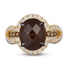 Thumbnail Image 2 of Le Vian Natural Chocolate Quartz Ring 7/8 ct tw Round 14K Honey Gold